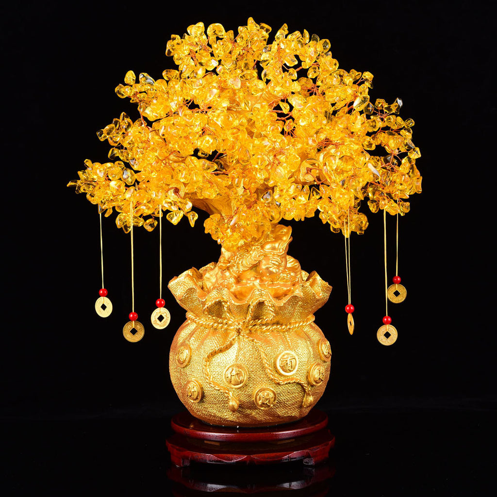 Citrine  Crystal Money Tree | Feng Shui Wealth Decor