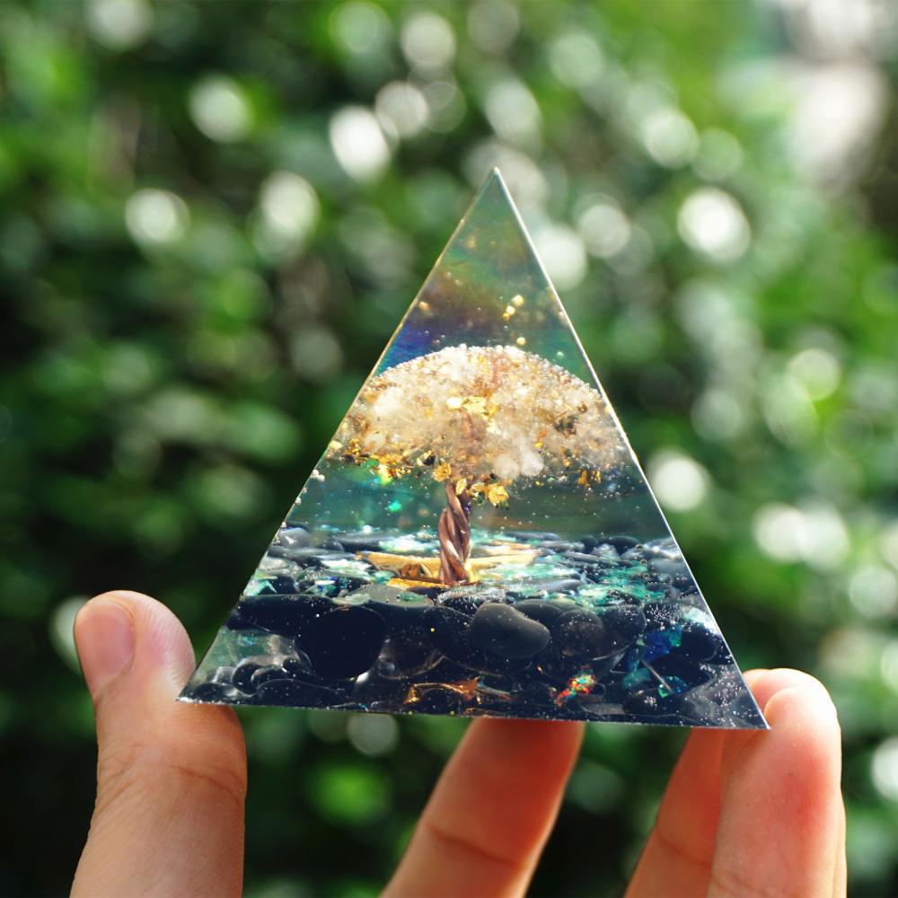 Orgonite Crystal Pyramid | EMF Protection & Positive Energy