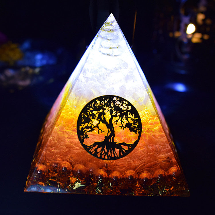 Orgonite Crystal Pyramid | EMF Protection & Positive Energy