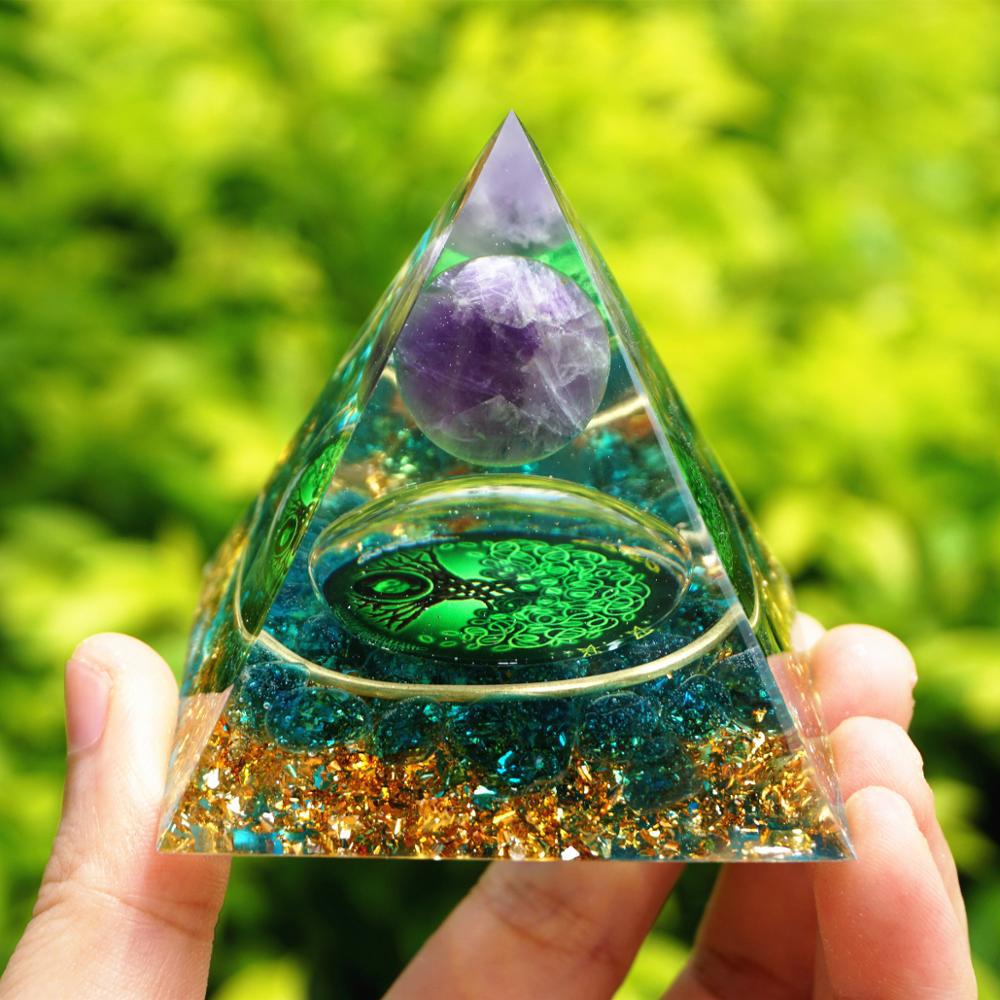 Orgonite Crystal Pyramid | EMF Protection & Positive Energy