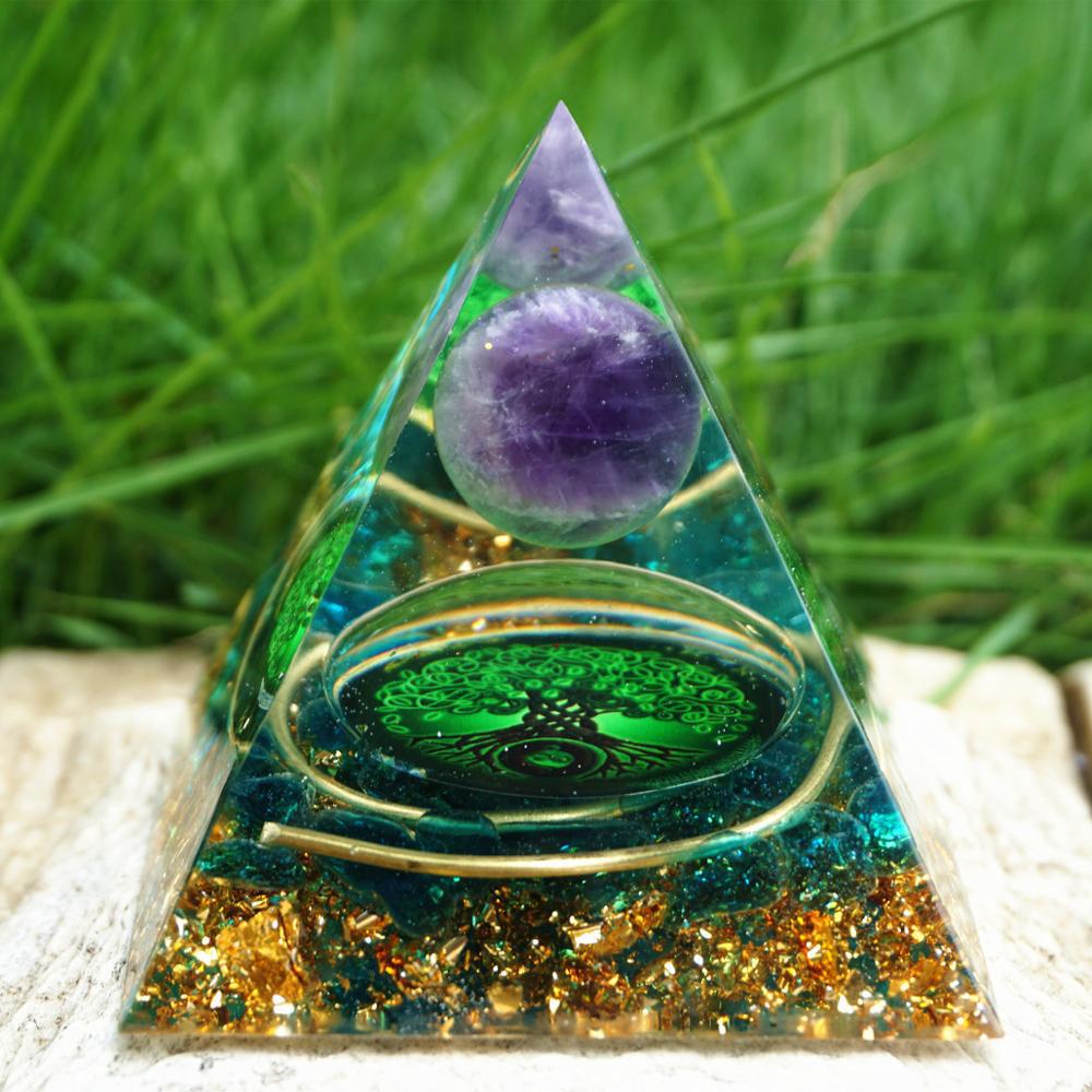 Orgonite Crystal Pyramid | EMF Protection & Positive Energy