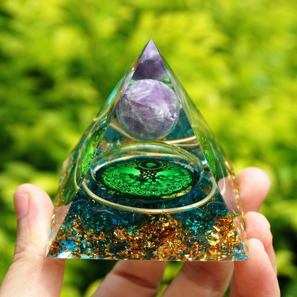 Orgonite Crystal Pyramid | EMF Protection & Positive Energy