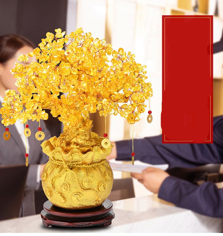 Citrine  Crystal Money Tree | Feng Shui Wealth Decor