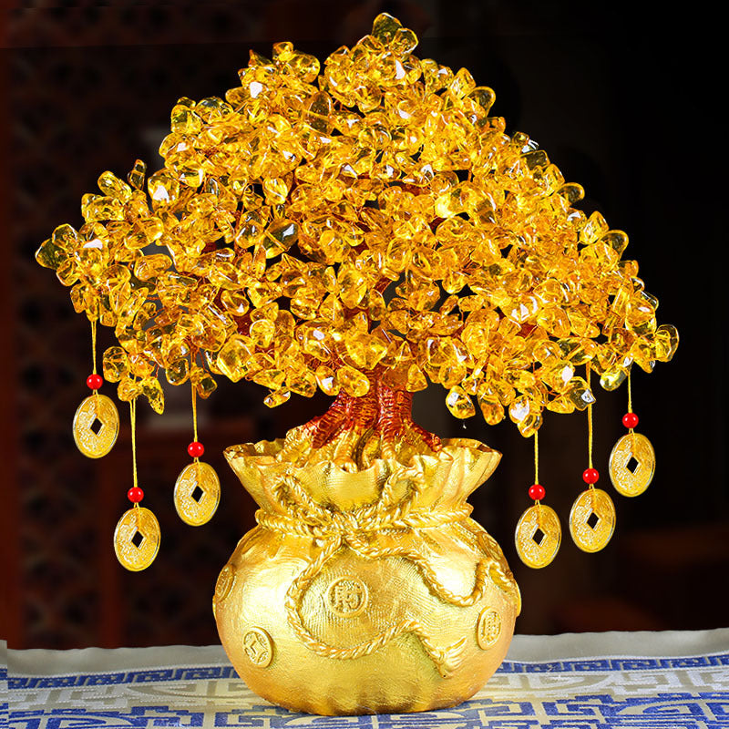 Citrine  Crystal Money Tree | Feng Shui Wealth Decor