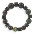 Green Energy Lava Stone Bracelet | Grounding, Focus & Sleep Support