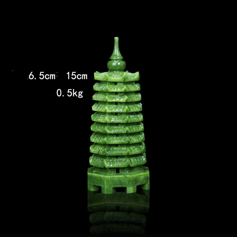 天柱 Tian Zhu - Heavenly Pillar （文昌塔-玉石  Natural Jade Wen Chang Tower for Structure & Wisdom）