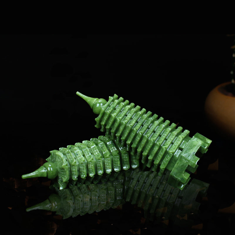 天柱 Tian Zhu - Heavenly Pillar （文昌塔-玉石  Natural Jade Wen Chang Tower for Structure & Wisdom）