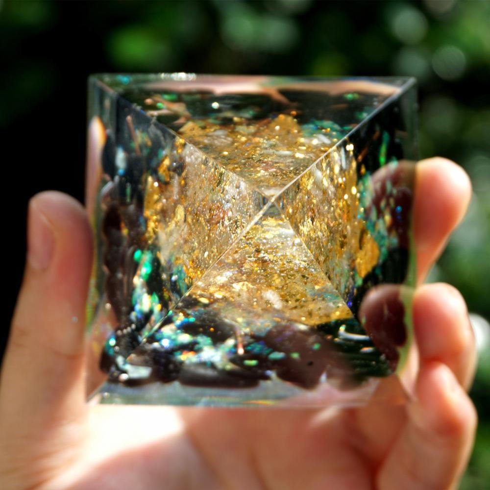Orgonite Crystal Pyramid | EMF Protection & Positive Energy