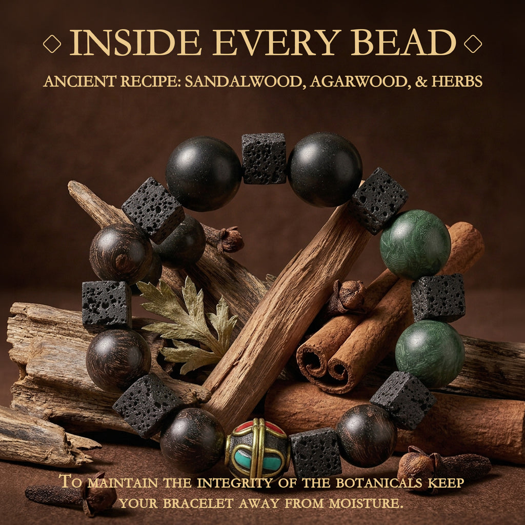 Green Energy Lava Stone Bracelet | Grounding, Focus & Sleep Support