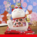 Ceramic Lucky Cat Ornament Piggy Bank | Fortune & Abundance Decor
