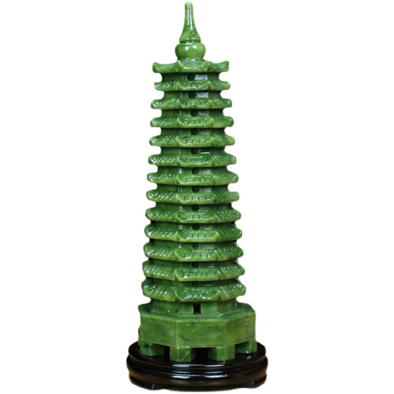天柱 Tian Zhu - Heavenly Pillar （文昌塔-玉石  Natural Jade Wen Chang Tower for Structure & Wisdom）