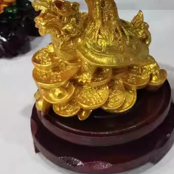 Citrine Small Water Turtle Money Tree | Feng Shui Wealth Decor